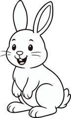 cute bunny in the field, a white bunny laughing, sweet bunny art 2026, A rabbit 