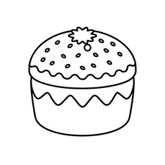 christmas panettone icon isolated on white