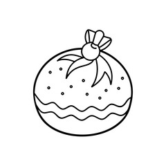 christmas marzipan icon isolated on white