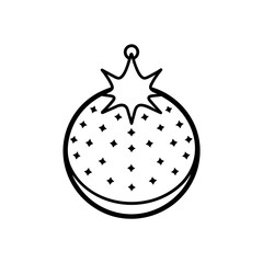 christmas melomakarona icon isolated on white