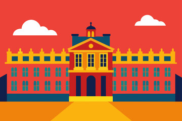 Obraz premium vector illustration of a building