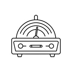 acousto optic tuner icon isolated on white