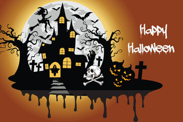 Spooky Halloween Scene 