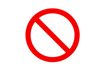 Red Circle Prohibition Sign Blank