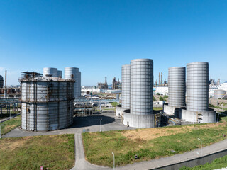 Aerial view of a large chemical plant
