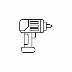 cordless power drill icon sign vector
