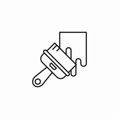 paint brush dipped icon sign vector