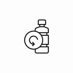 recycling bottle symbol icon sign vector