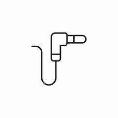 right angle jack icon sign vector