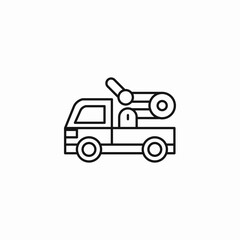 tow truck crane icon sign vector
