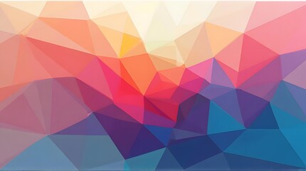 Colorful abstract background with a vibrant low poly geometric triangle pattern.