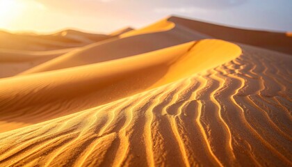 Desert sand dunes sunrise