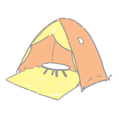 シンプルなテントのイラスト