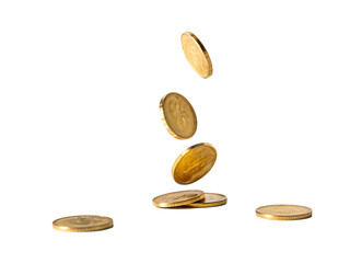 Falling Gold Coins Wealth, Prosperity, and Financial Success