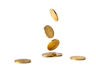 Falling Gold Coins Wealth, Prosperity, and Financial Success