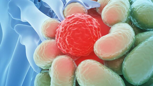 Growing Infection Within Cells Medical Illustration Closeup