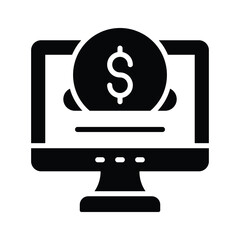 Take a look at this amazing icon of online payment in flat outline style