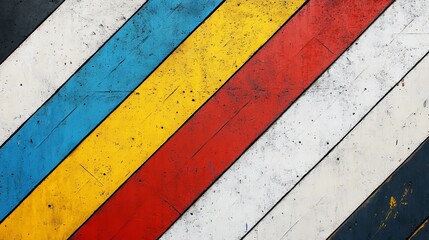 Vibrant diagonal wood planks create a bold, colorful, abstract background design