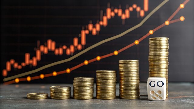 coins and graph - Powered by Adobe