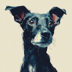 Dog Portrait Illustration