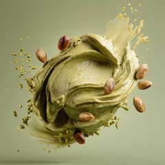 Pistachio swirl with nuts