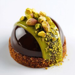 Gourmet dessert with pistachios