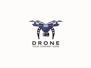 Drone logo design vector template