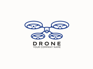 Drone logo design vector template