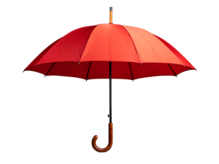 Red umbrella isolated on a transparent background