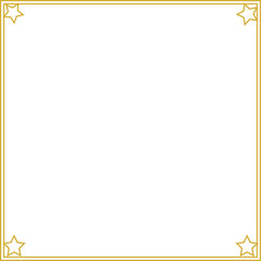 Gold Frame with Stars | Decorative Border for Invitations, Certificates, and Graphic Design