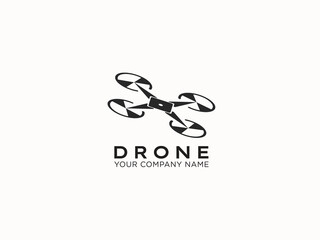 Drone logo design vector template