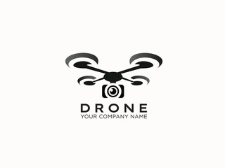 Drone logo design vector template