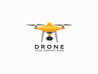 Drone logo design vector template