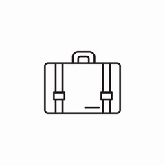 briefcase with straps icon sign vector