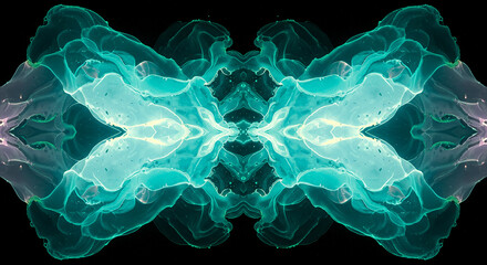 An abstract, flowing blue fractal with a light, seamless pattern like liquid energy or a virus seen under a microscope