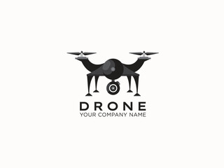 Drone logo design vector template