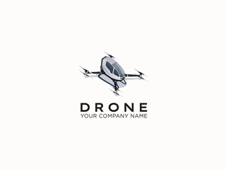 Drone logo design vector template