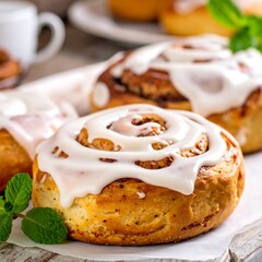 Cinnamon rolls with icing
