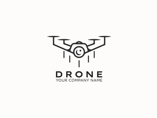 Drone logo design vector template
