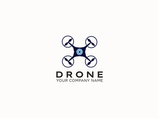 Drone logo design vector template