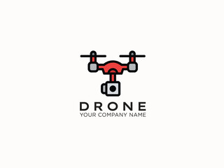 Drone logo design vector template
