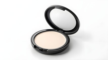 Translucent Powder Compact Mini Mockup – Blank Travel Size Cosmetic Case, No Label Makeup Packaging, Realistic Small Beauty Product Design Template for Branding