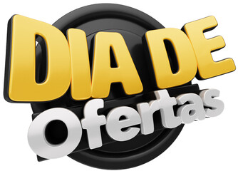 dia de ofertas selo 3d png