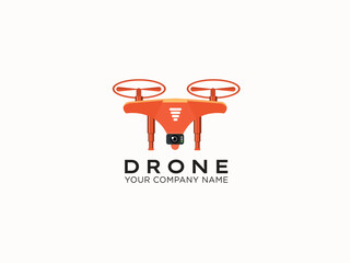 Drone logo design vector template