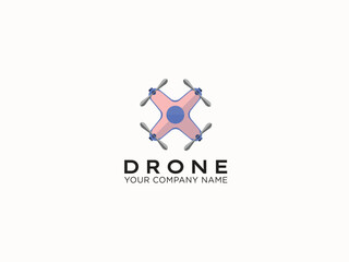 Drone logo design vector template