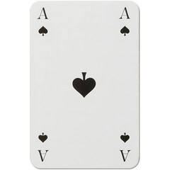 Ace of Spades Playing Card on Black