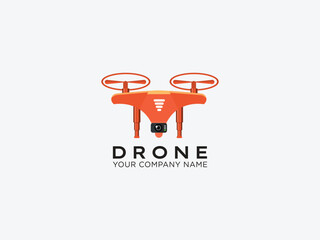 Drone logo design vector template