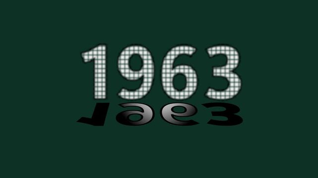 text 1963 animation colorful background and Digital Data moving on Circuit Board . Abstract high tech Artificial intelligence (AI), data mining, modern computer technology&nbsp;surface
