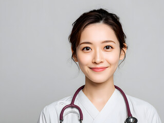 female nurse with a stethoscope clean 