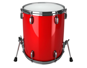 Red drum with chrome hardware